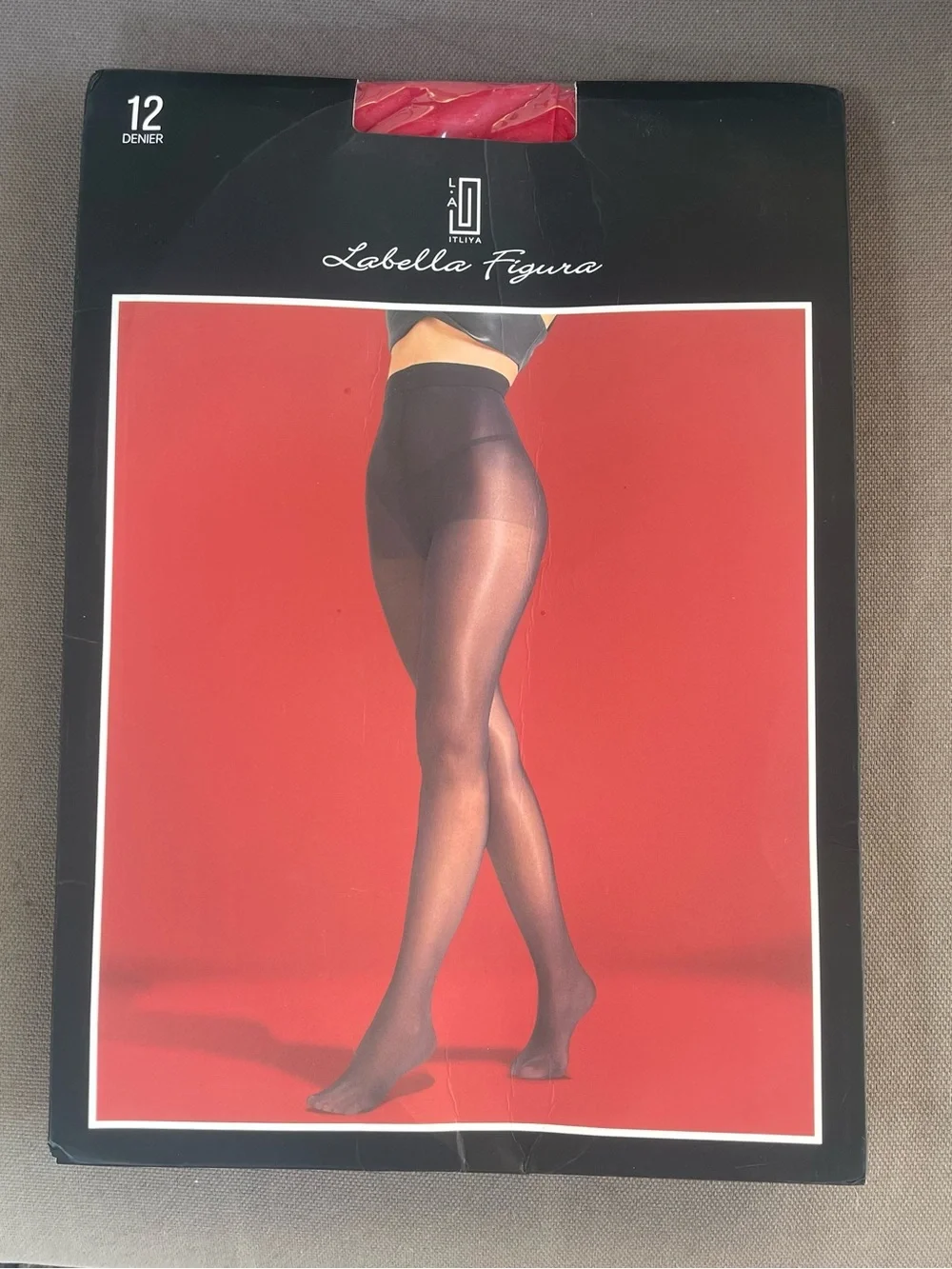 Labella Figura - Sheer Red Tights - Size Medium